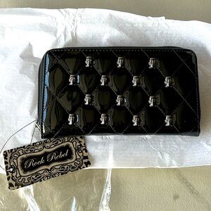 Black Patent Leather Frankenstein Wallet